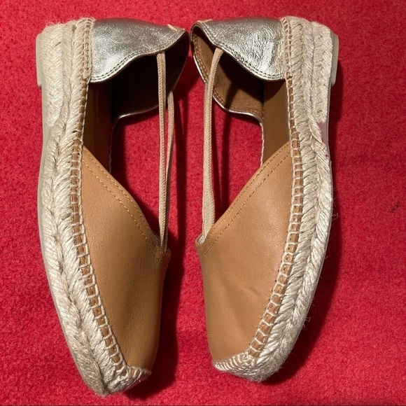TONI PONS Sz 38 Erla-P Tan Gold Elastic Straps Slip  On Espadrilles NWOT - Picture 4 of 7